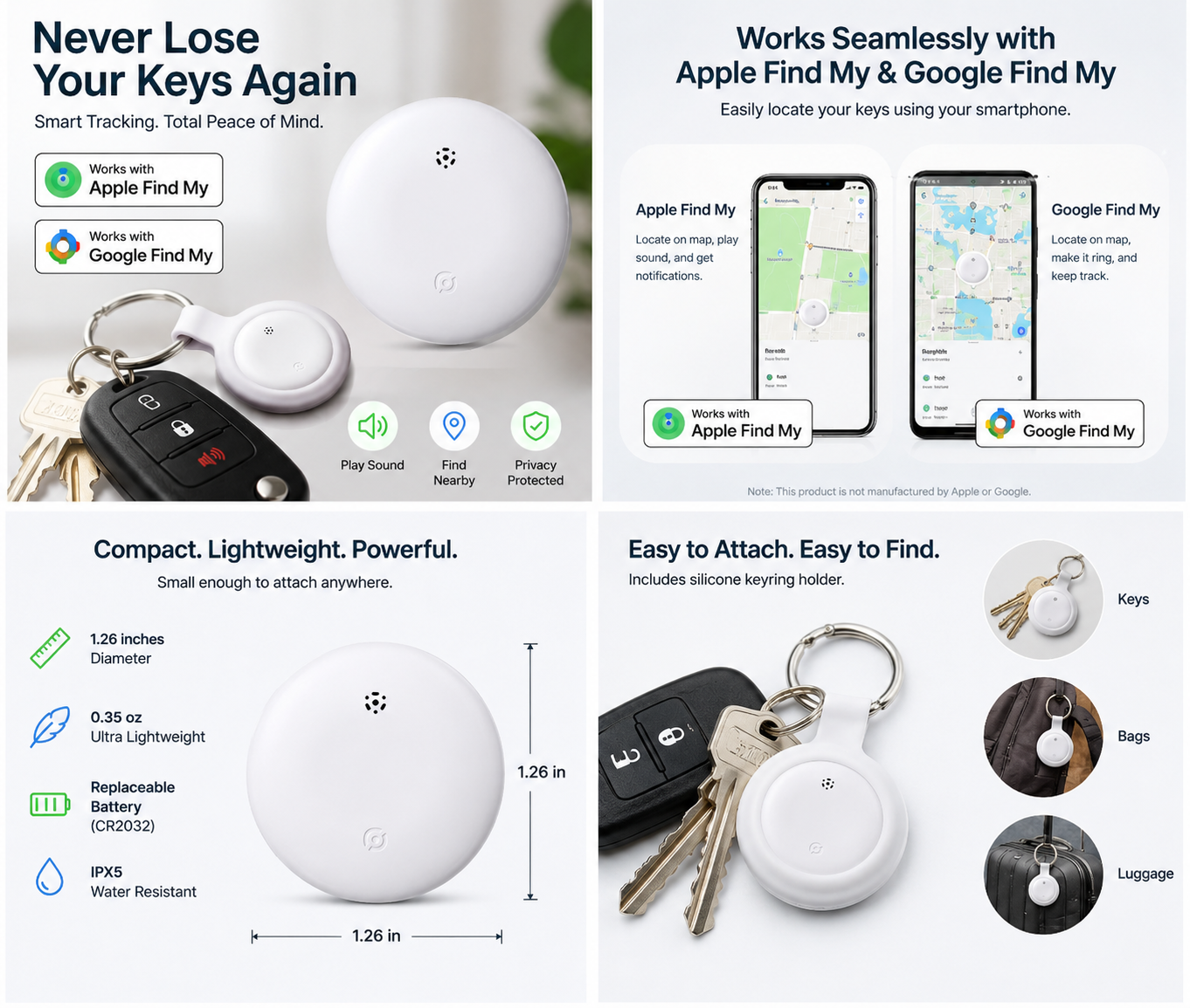 Universal AirTag & Keychain Mount