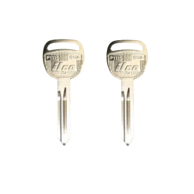 B106 - P1115 - GM - Metal Key Blank (Pack Of 2)