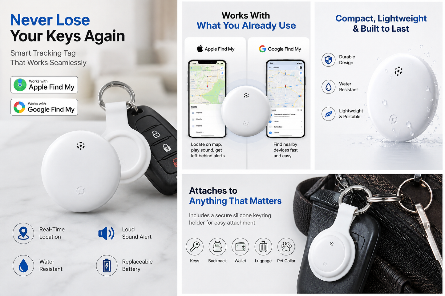 Universal AirTag & Keychain Mount
